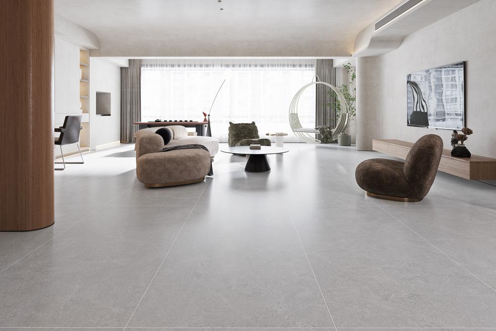 素色客廳怎能不愛，能強瓷磚讓你卷起來！