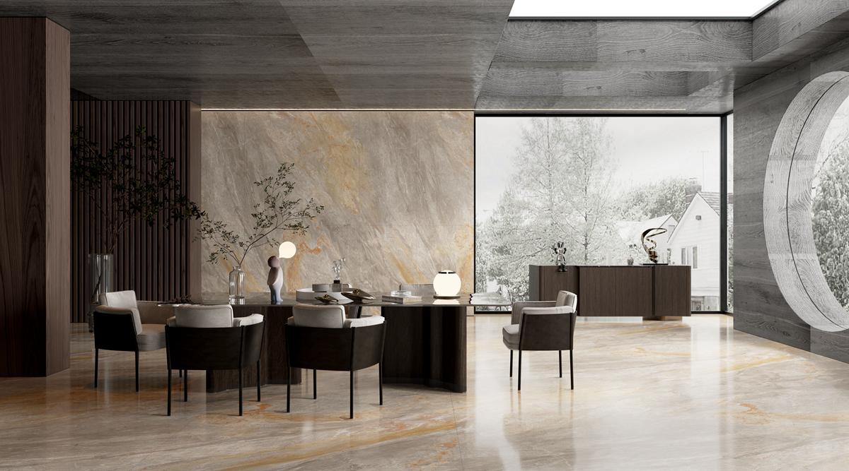 新品推介丨能強900×1800mm現(xiàn)代瓷磚，盡顯空間奢華格調